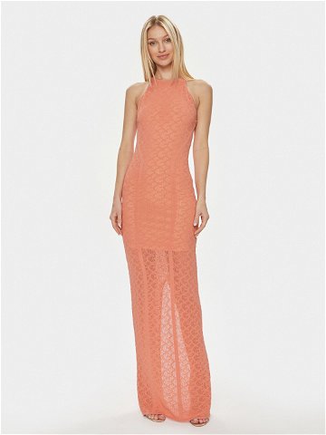 Guess Večerní šaty Belle W4GK80 Z36O0 Oranžová Slim Fit