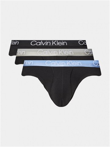 Calvin Klein Underwear Sada 3 kusů slipů 000NB2969A Černá