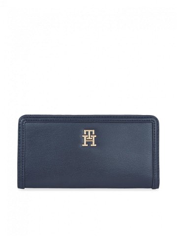 Tommy Hilfiger Velká dámská peněženka Th Monotype Large Slim Wallet AW0AW16210 Tmavomodrá