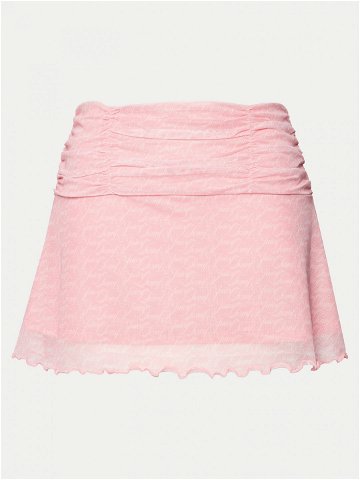 Juicy Couture Mini sukně JCWGS23327 Růžová Slim Fit