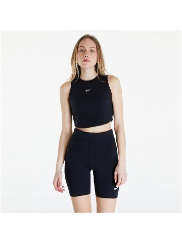 Nike Sportswear Essentials Women s Ribbed Cropped Tank Black Sail