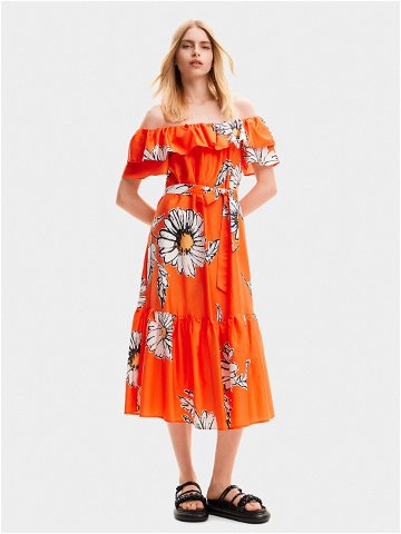 Desigual Letní šaty Georgeo 24SWVW02 Oranžová Regular Fit