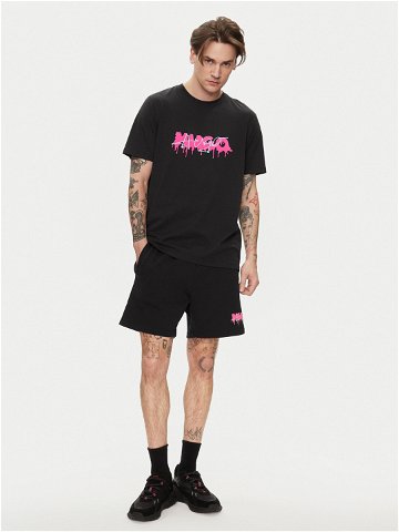 Hugo T-Shirt Decation 50515282 Černá Regular Fit