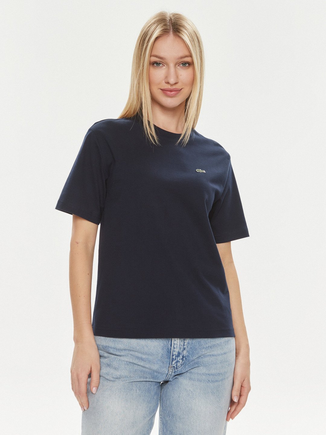 Lacoste T-Shirt TF7215 Tmavomodrá Slim Fit