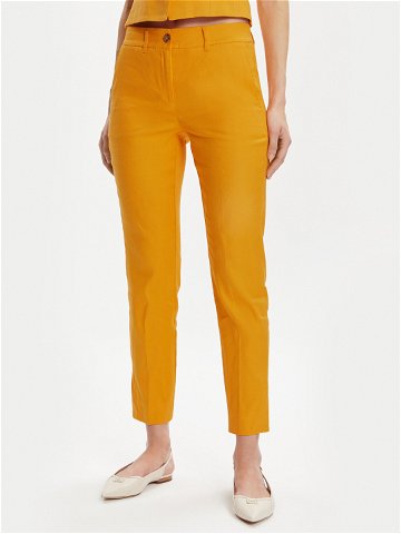 Marella Kalhoty z materiálu Oceania 2413131062 Oranžová Regular Fit