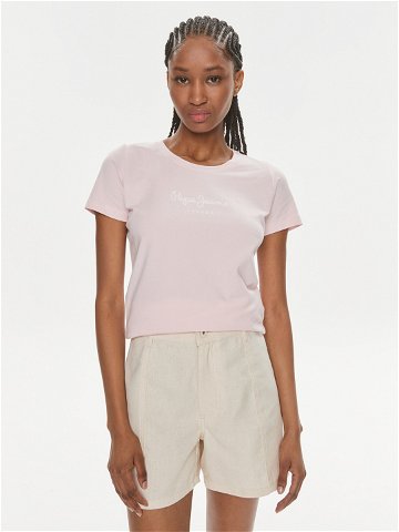 Pepe Jeans T-Shirt New Virginia Ss N PL505202 Růžová Slim Fit