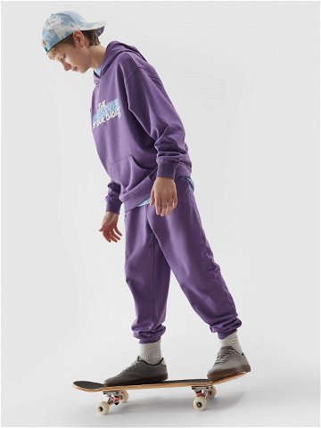 Chlapecké tepláky typu jogger – fialové
