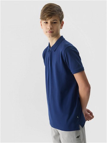 Chlapecké hladké polo tričko regular – tmavě modré