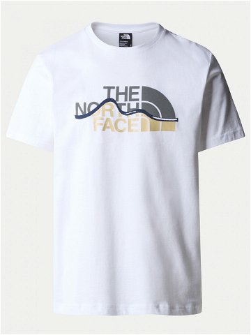 The North Face T-Shirt Mountain Line NF0A87NT Bílá Regular Fit