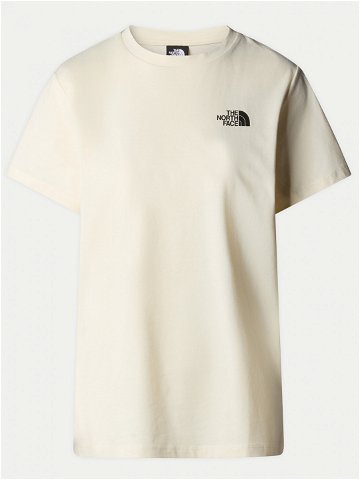 The North Face T-Shirt Redbox NF0A87NK Écru Relaxed Fit