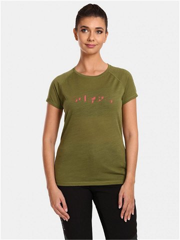 Zelené dámské tričko s příměsí vlny Kilpi ZARJA