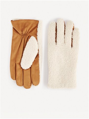 Béžové pánské rukavice Celio Figsherp