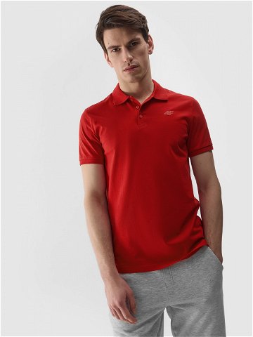 Pánské hladké polo tričko regular – červené