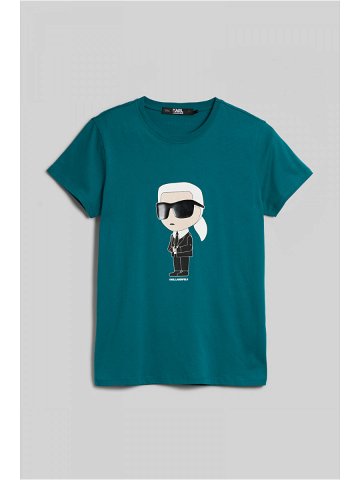 Tričko karl lagerfeld ikonik 2 0 karl t-shirt zelená l