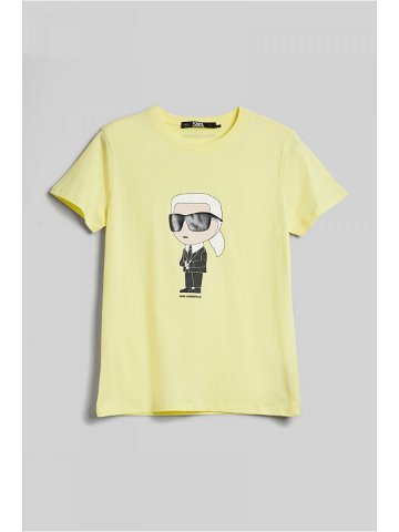 Tričko karl lagerfeld ikonik 2 0 karl t-shirt žlutá l