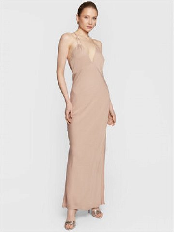Calvin Klein Večerní šaty Shine Slip K20K205019 Béžová Regular Fit