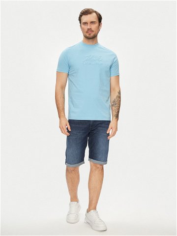 KARL LAGERFELD T-Shirt 755030 542225 Modrá Regular Fit
