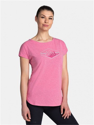 Růžové dámské tričko s potiskem Kilpi NELLIM