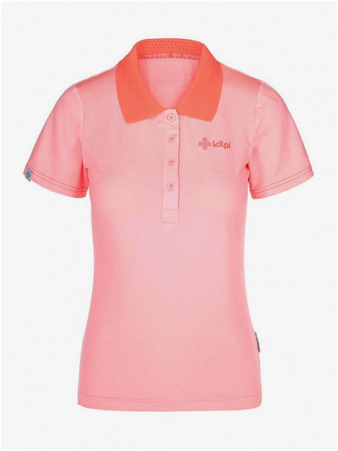 Světle růžové dámské funkční polo tričko Kilpi COLLAR-W