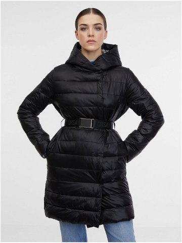 Černý dámský prošívaný kabát ORSAY