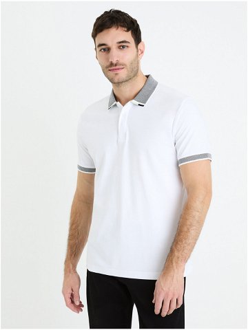Bílé pánské basic polo tričko Celio Gesort