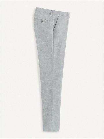 Světle šedé pánské oblekové kalhoty Celio Boamury