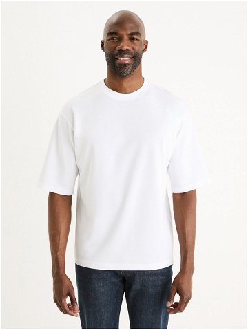 Bílé pánské tričko Celio Gehem
