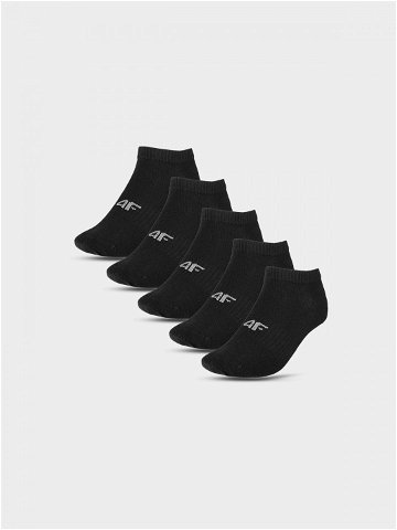 Dívčí ponožky casual pod kotník 5-pack – černé