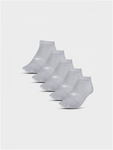 Dívčí ponožky casual pod kotník 5-pack – šedé