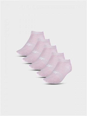 Dívčí ponožky casual pod kotník 5-pack – pudrově růžové