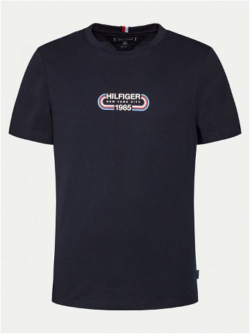 Tommy Hilfiger T-Shirt Track Graphic MW0MW34429 Tmavomodrá Regular Fit