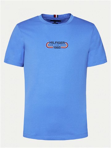 Tommy Hilfiger T-Shirt Track Graphic MW0MW34429 Modrá Regular Fit