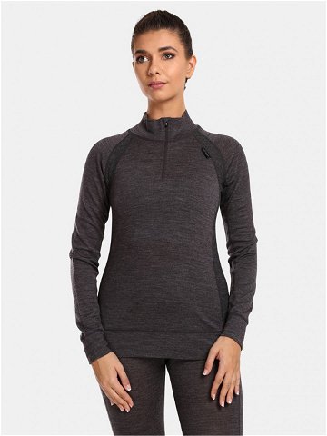 Tmavě šedé dámské termo tričko z merino vlny Kilpi JAGER