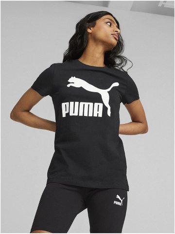 Černé dámské tričko Puma Classics Logo Tee