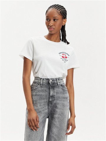 Tommy Jeans T-Shirt Novelty DW0DW17820 Bílá Regular Fit