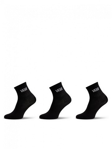 Vans Sada 3 párů dámských vysokých ponožek Classic Half Crew Sock VN00073EBLK1 Černá