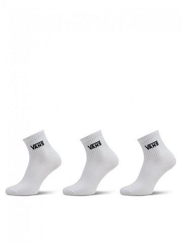 Vans Sada 3 párů dámských vysokých ponožek Classic Half Crew Sock VN00073EWHT1 Bílá