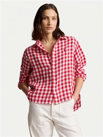 Polo Ralph Lauren Košile 211935130002 Červená Relaxed Fit
