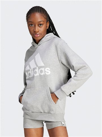 Adidas Mikina Essentials Logo IM0215 Šedá Loose Fit