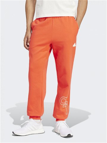 Adidas Teplákové kalhoty Graphic Print IS2009 Červená Regular Fit