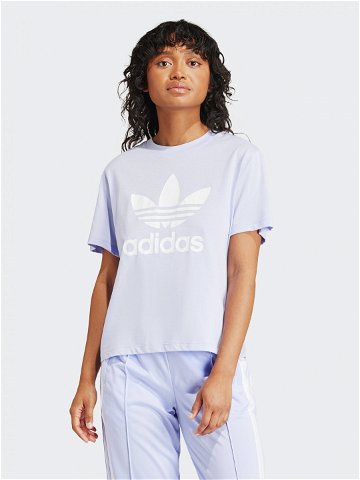Adidas T-Shirt adicolor Trefoil IN8439 Fialová Boxy Fit