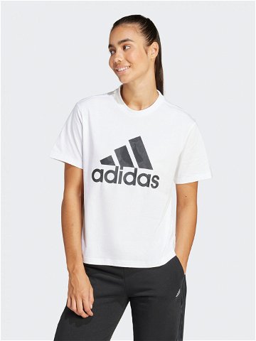 Adidas T-Shirt Floral Graphic Big Logo IN7314 Bílá Regular Fit