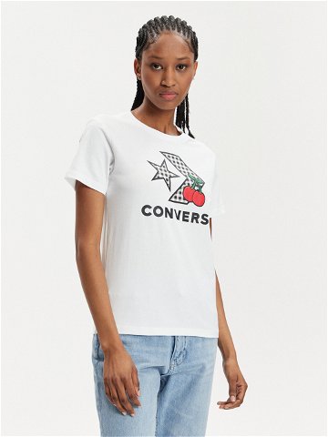 Converse T-Shirt Cherry Star Chevron 10026042-A01 Bílá Slim Fit