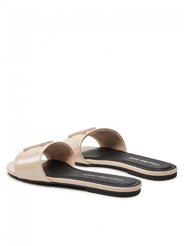 Calvin Klein Jeans Nazouváky Flat Sandal Slide Mg Met YW0YW01348 Růžová