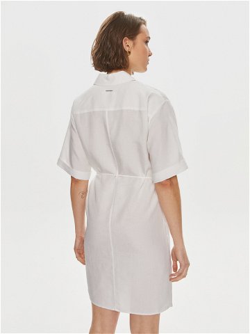 Calvin Klein Košilové šaty K20K206697 Bílá Relaxed Fit