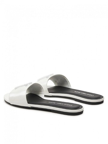 Calvin Klein Jeans Nazouváky Flat Sandal Slide Mg Met YW0YW01348 Bílá