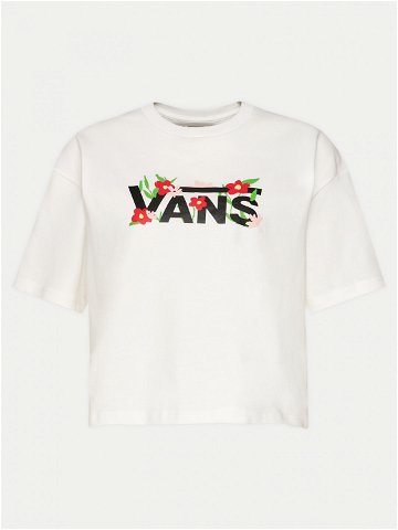 Vans T-Shirt Fleurs Os Crop Ss VN000JG7 Écru Regular Fit