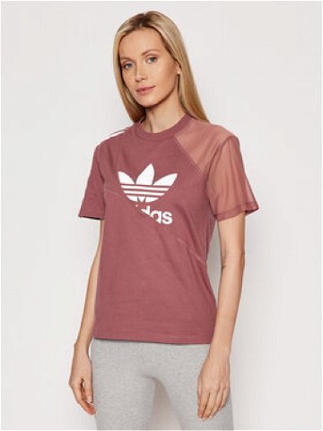 Adidas T-Shirt adicolor Split Trefoil HC7044 Růžová Regular Fit