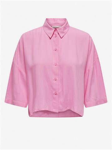 Růžová dámská cropped košile ONLY Astrid