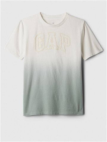 Krémovo-zelené klučičí tričko GAP